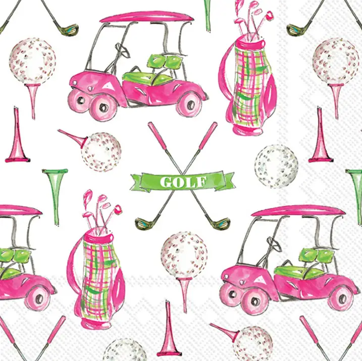 Girly Golf Cocktail Napkins