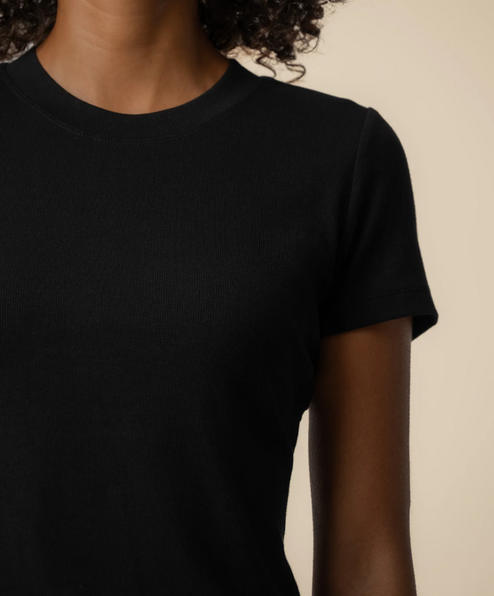 Kut From the Kloth Langley Rib Top, Black