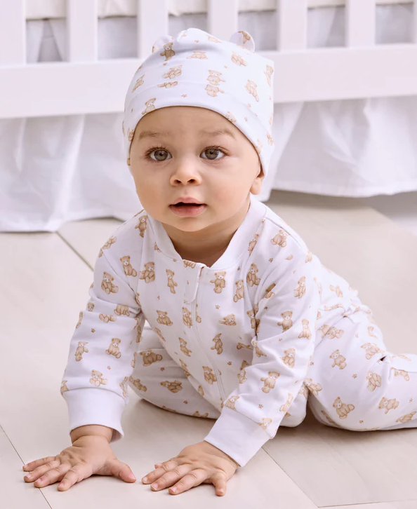 Teddy Bear Time Hat, Brown - 13 Hub Lane   |  Bonnets & Hats