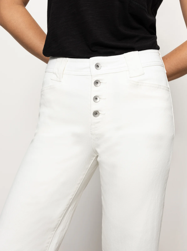 Luna Cuffed Jeans, Bleached White