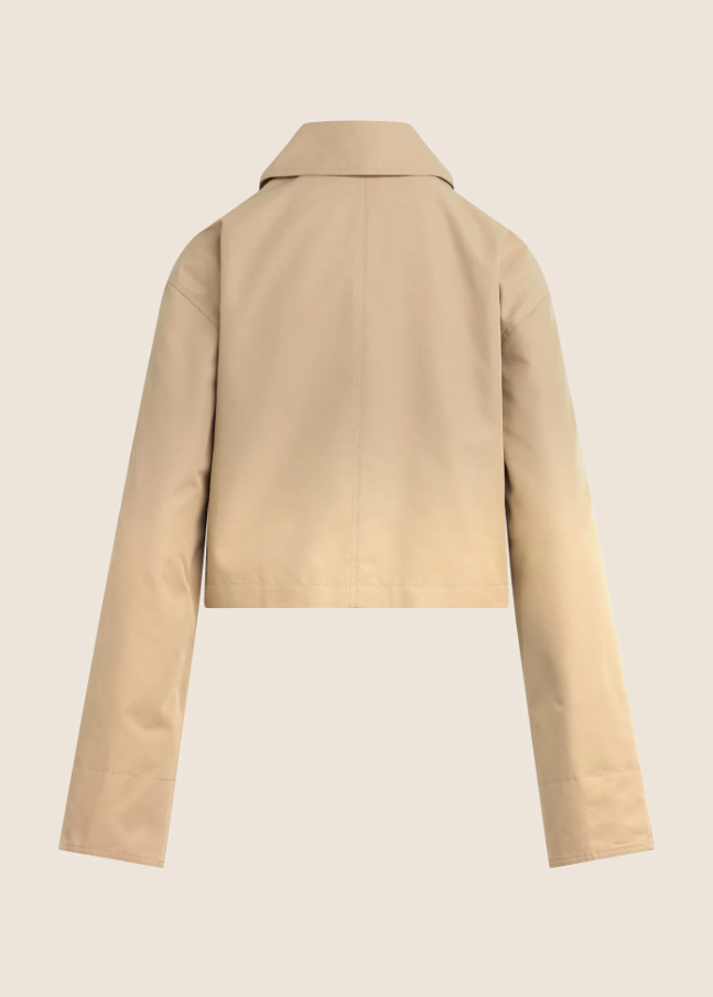 Rue Cropped Trench, Khaki