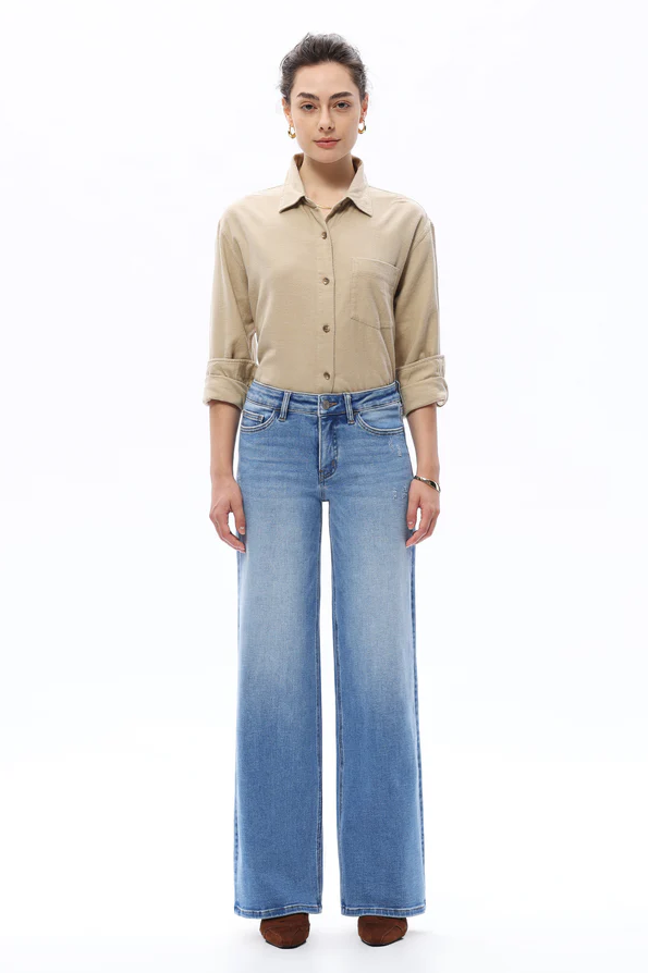 New York 32", Mid-Rise Wide Leg, Medium Blue - 13 Hub Lane   |  