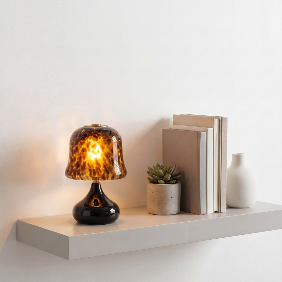 Hand-Blown Tortoise Glass Table Lamp