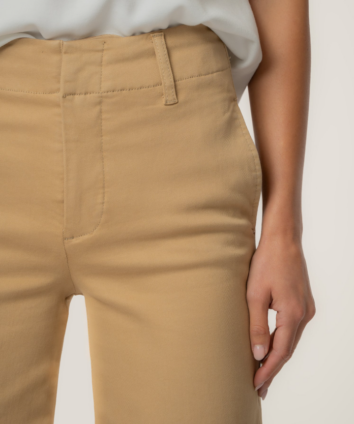 Kut From the Kloth Sienna High Rise Straight Leg, Khaki - 13 Hub Lane   |  Cropped Straight Leg Pants