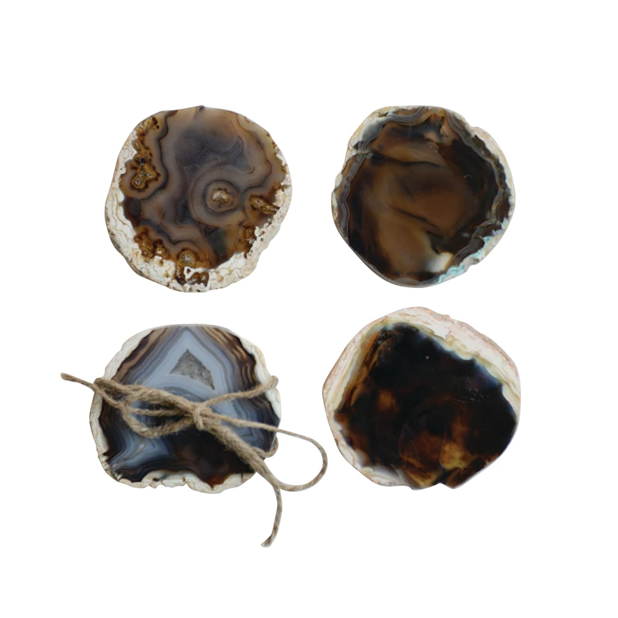 13 Hub Lane Agate Coasters