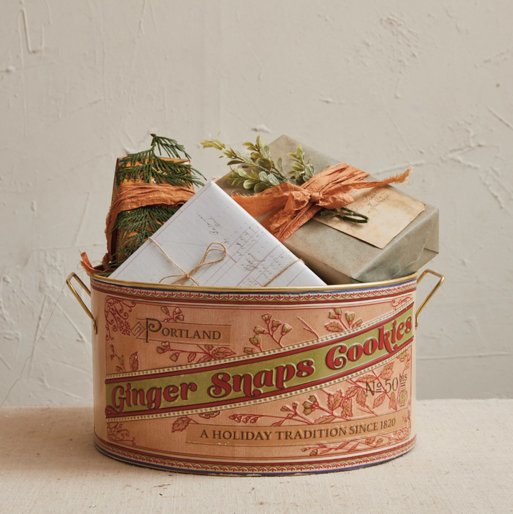 “Portland Ginger Snaps Cookies...” Embossed Planter w/ Handles