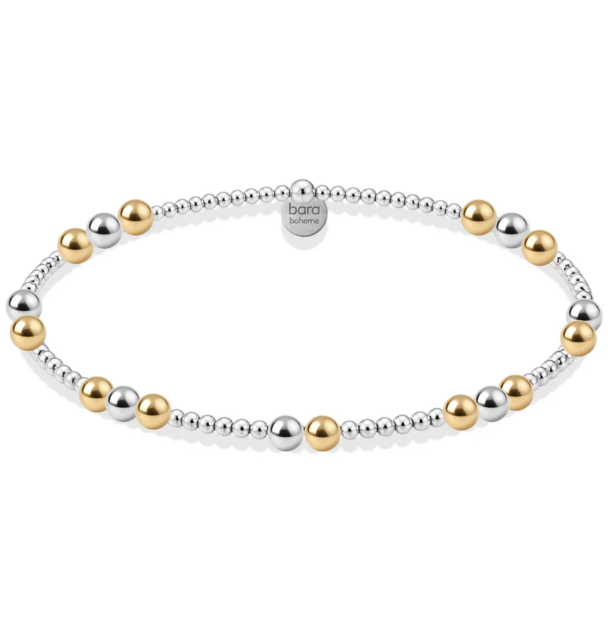 bara boheme carolyn gold filled beaded bracelet - 2tone ss - 13 Hub Lane   |  