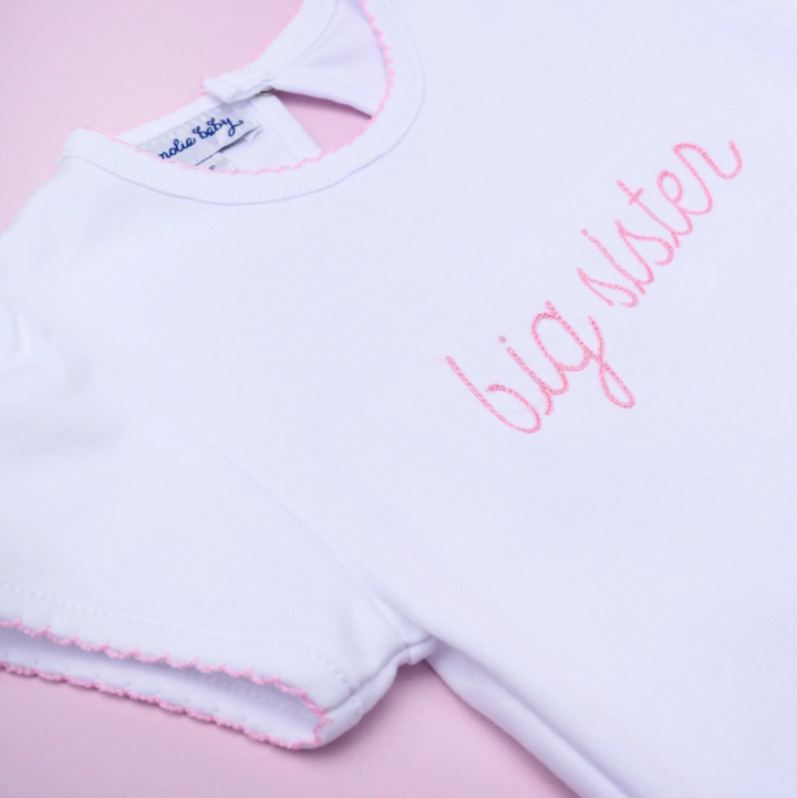 Big Sister Embroidered T-Shirt - 13 Hub Lane   |  Kids Tops