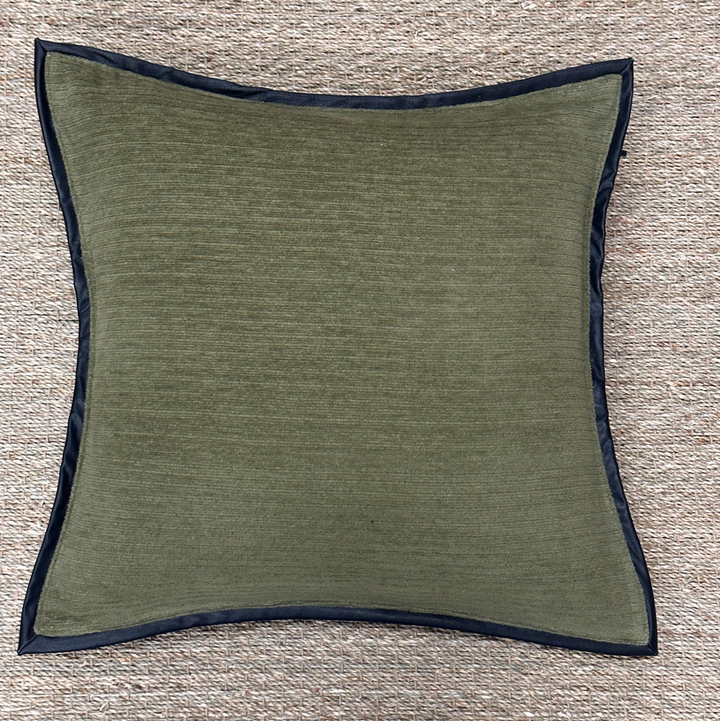 Handmade Sage Leather Frame Pillow