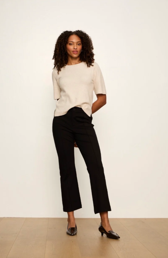 Mainline Ponte Flare Pants, Black