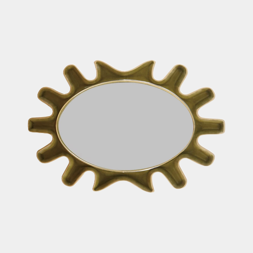 Abstract Sunburst Wall Mirror - 13 Hub Lane   |  Oval Mirrors