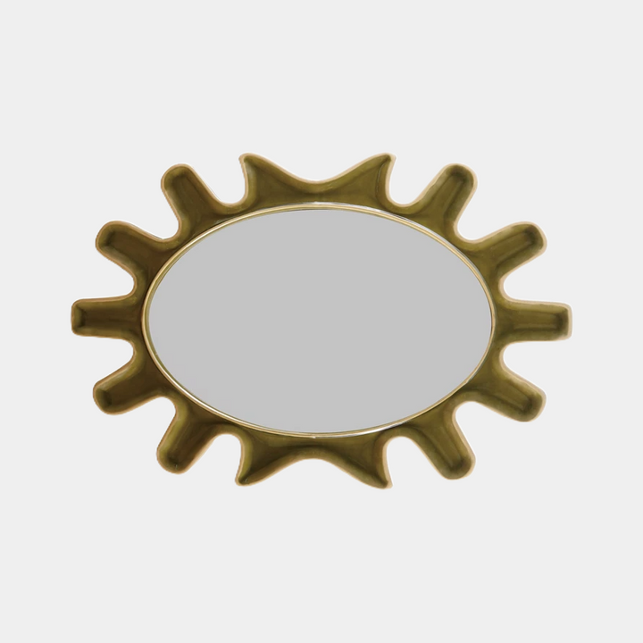 Abstract Sunburst Wall Mirror - 13 Hub Lane   |  Oval Mirrors