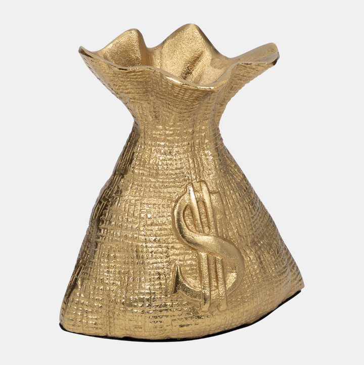 Gold Money Bag - 13 Hub Lane   |  Gold Deco