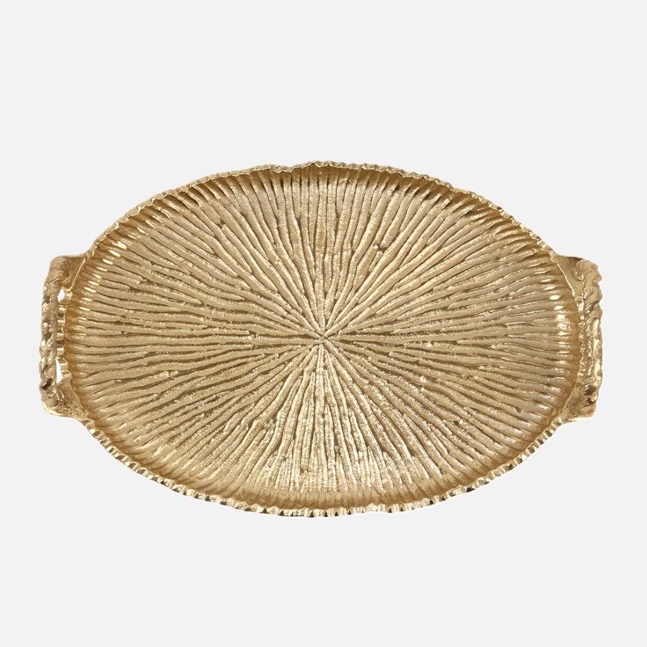 Sunburst Oval Tray, Gold - 13 Hub Lane   |  