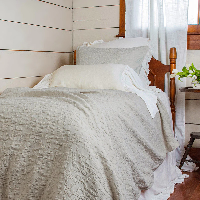 Porto Matelasse Taupe Euro Sham - Thumbnail 5