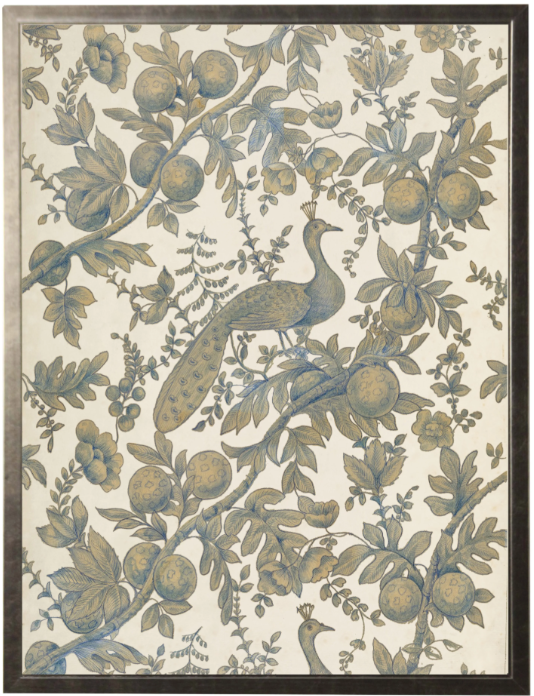 Vintage Peacock Toile