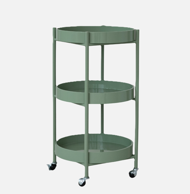 3-Tier Castered Cart w/ Removable Trays