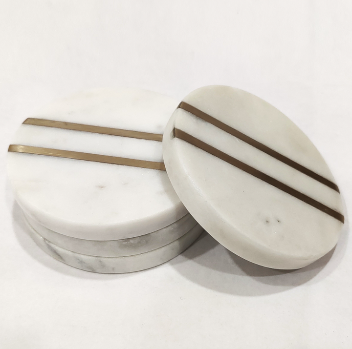 Marble Coasters, White - 13 Hub Lane   |  