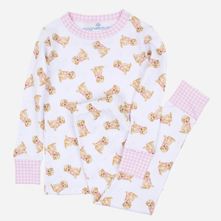 Sweet Golden Long Pajamas - Pink