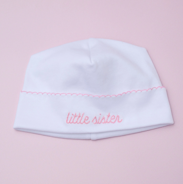 Little Sister Embroidered Hat - 13 Hub Lane   |  Bonnets & Hats