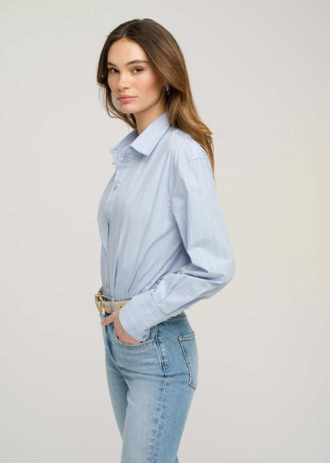 The Hire Me Bodysuit, Slate Stripe