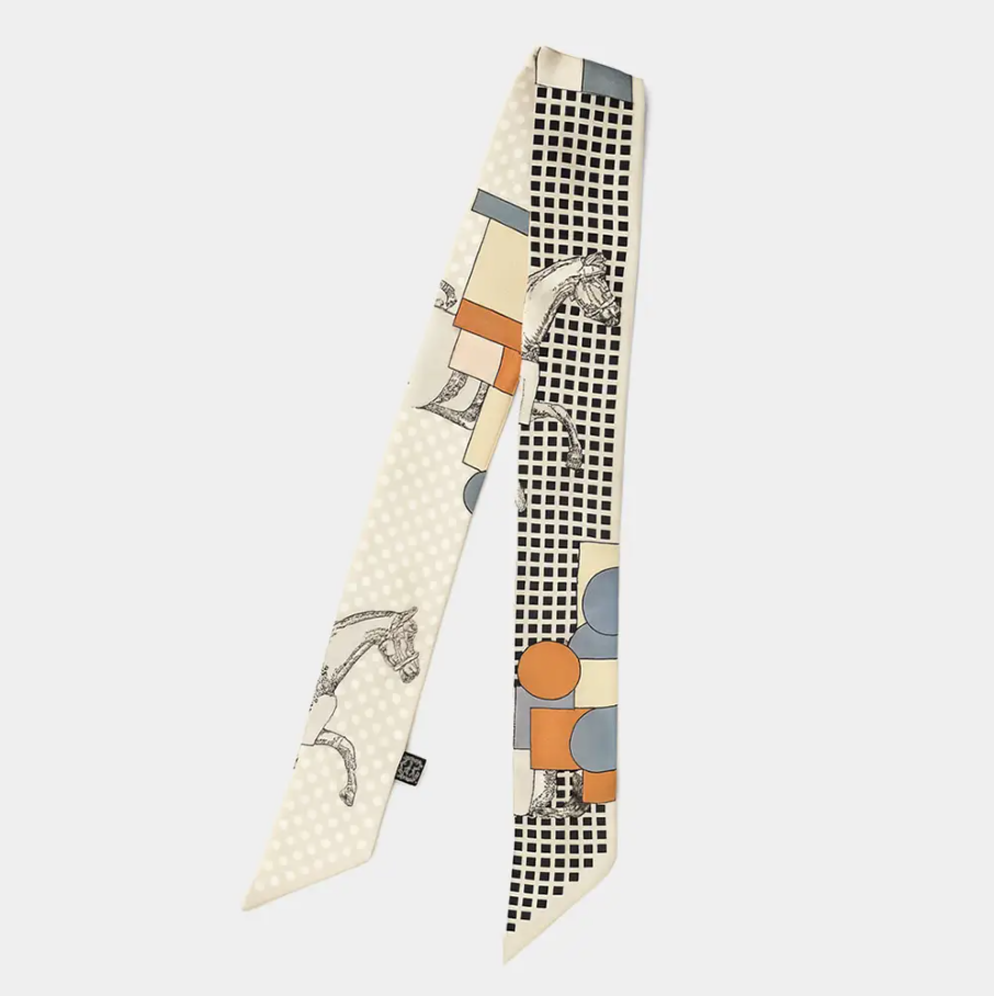 Abstract Horse Twilly Skinny Scarf
