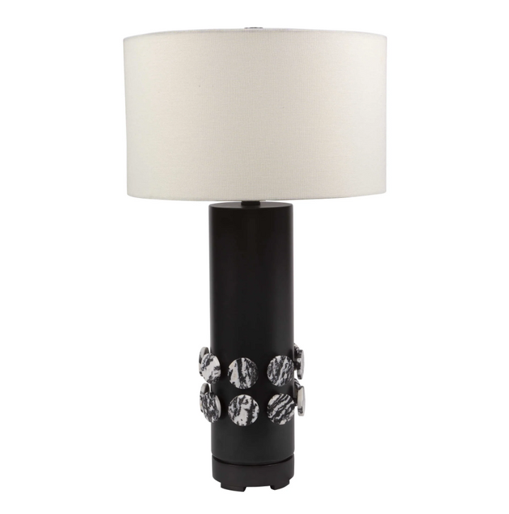 Zebra Stone Table Lamp