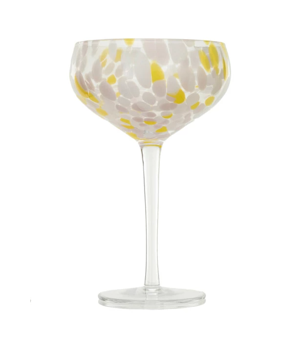 Blown Stemmed Confetti Champagne/Coupe Glass