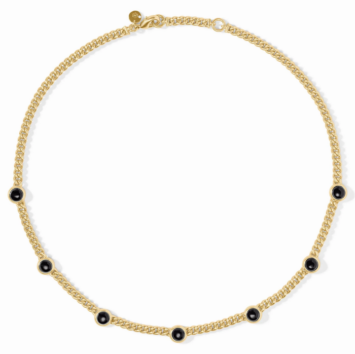 Julie Vos Dolce Delicate Station Necklace, Iridescent Clear Crystal - 13 Hub Lane   |  Station Necklaces