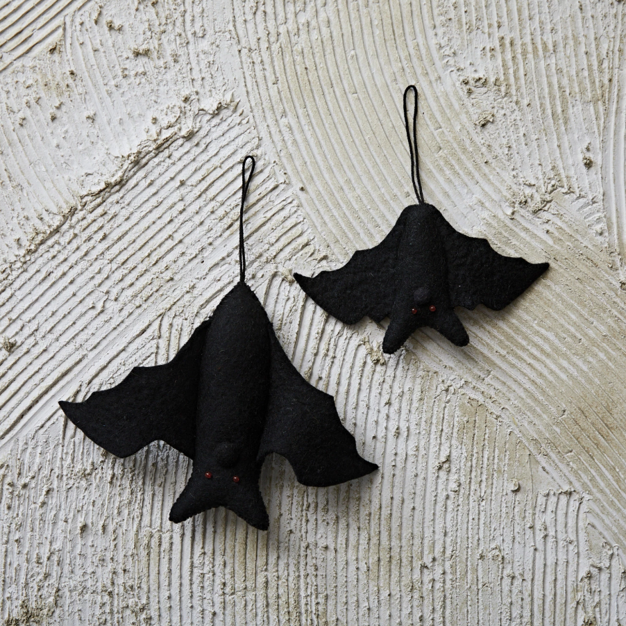 Handmade Wool Felt Bat Ornament - Thumbnail 2