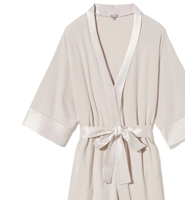 PJ Harlow Shala Knit Kimono Robe, Egg Nog