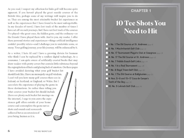 Golf Bucket List - 13 Hub Lane   |  Travel Books