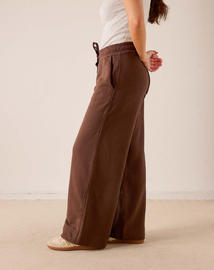 Frenchie Wide Leg Pants, Espresso