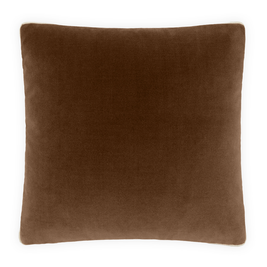 Deveraux Box Pillow, Walnut - 13 Hub Lane   |  Velvet Pillows