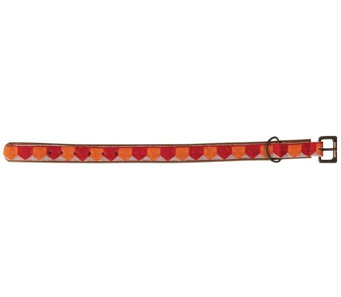 Embroidered Cotton & Leather Dog Collar, Extra Small - 13 Hub Lane   |  