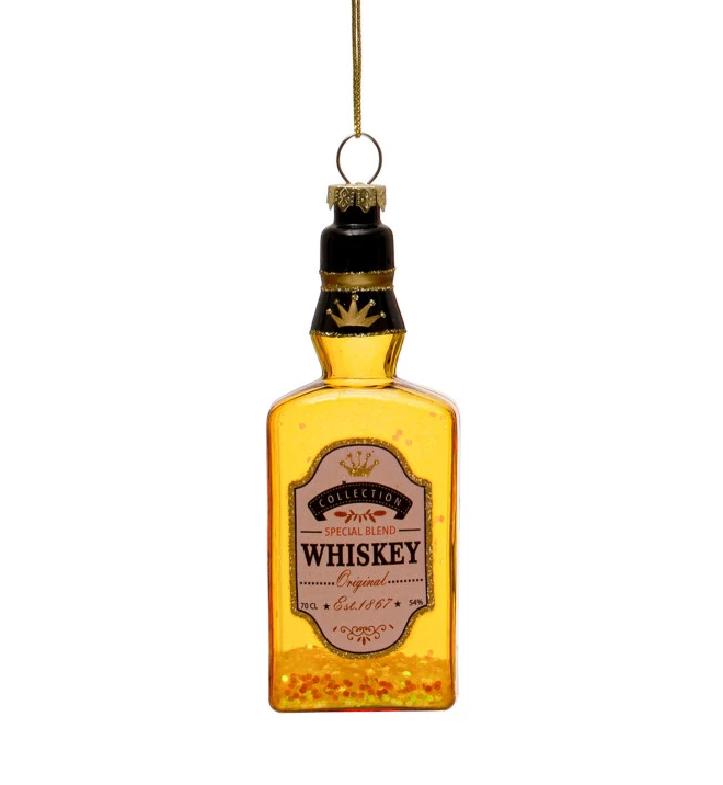 Glass Liquor Bottle Ornament