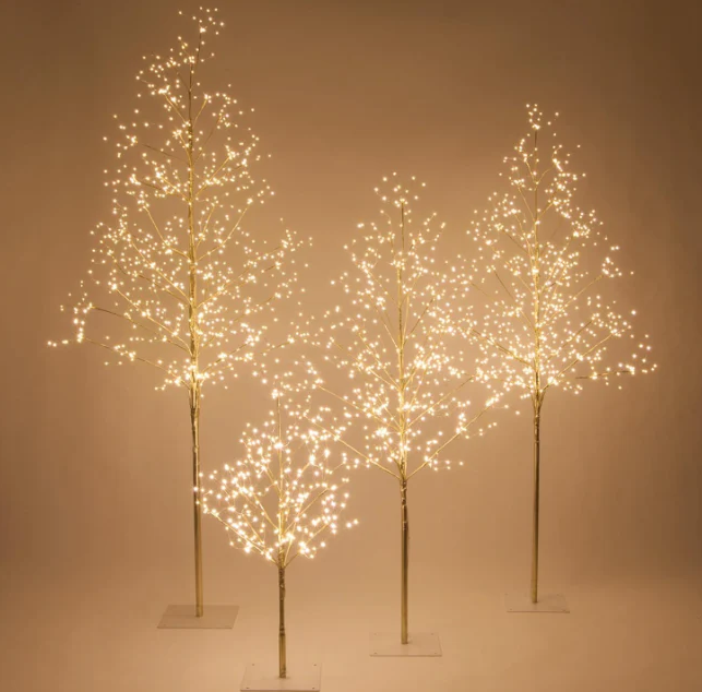 Gold Fairy Light Tree