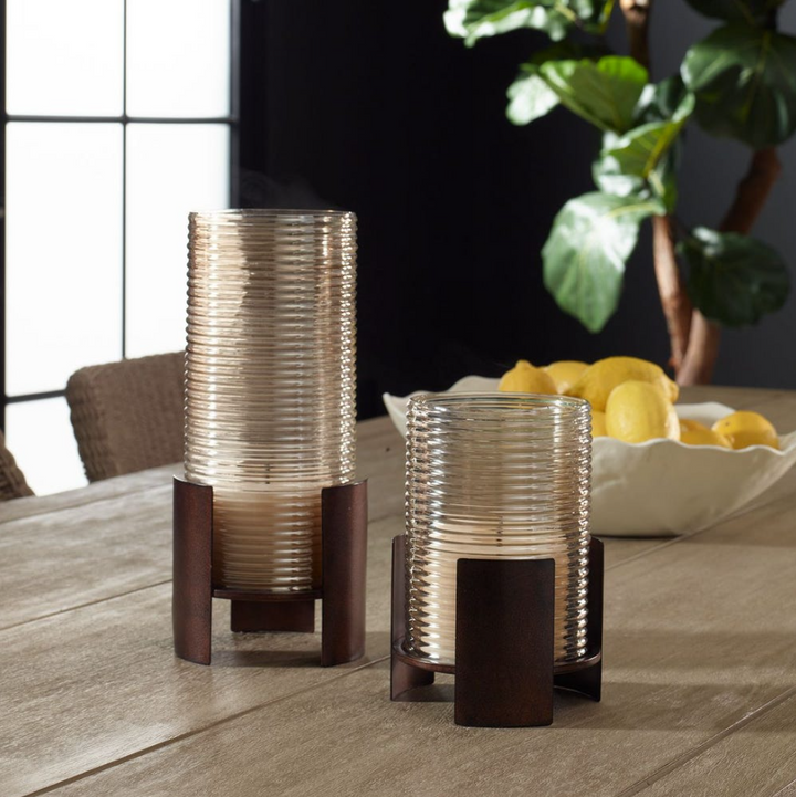 Fluted Fire Candleholder