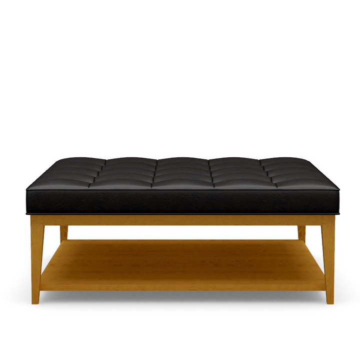 Mikala Leather Ottoman - 13 Hub Lane   |  Cocktail Ottomans