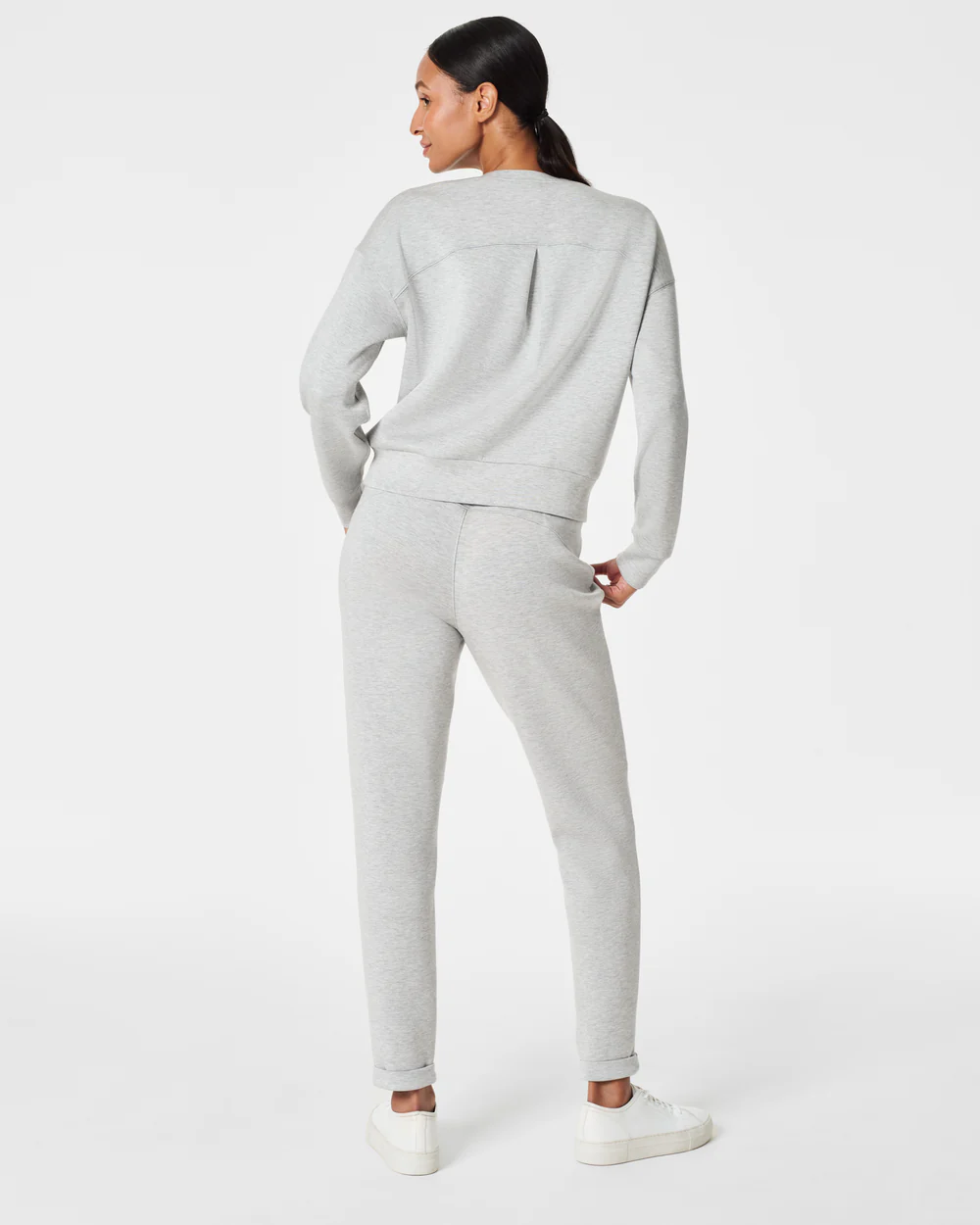 Spanx AirEssentials Crew, Light Grey Heather