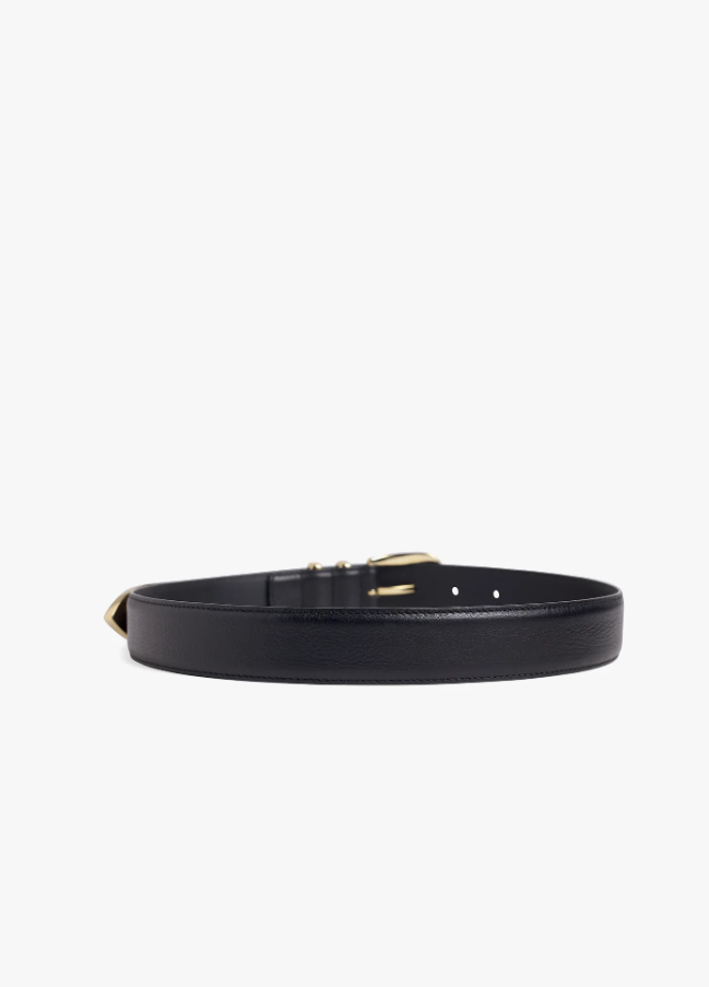 Favorite Daughter Jordan Belt, Black & Gold - 13 Hub Lane   |  Leather Belts