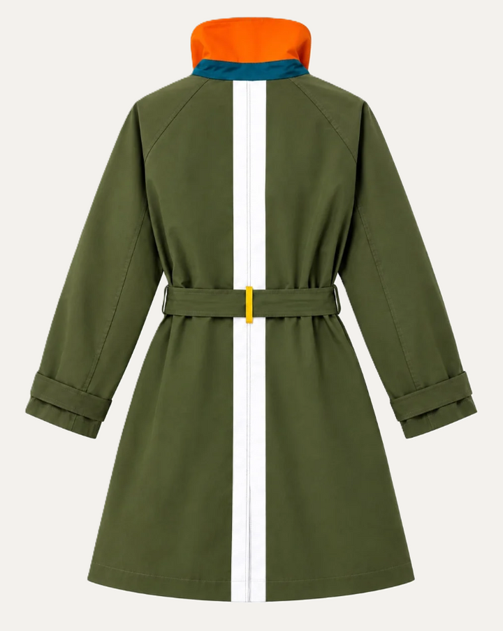 Color Washed Trench, Army Green