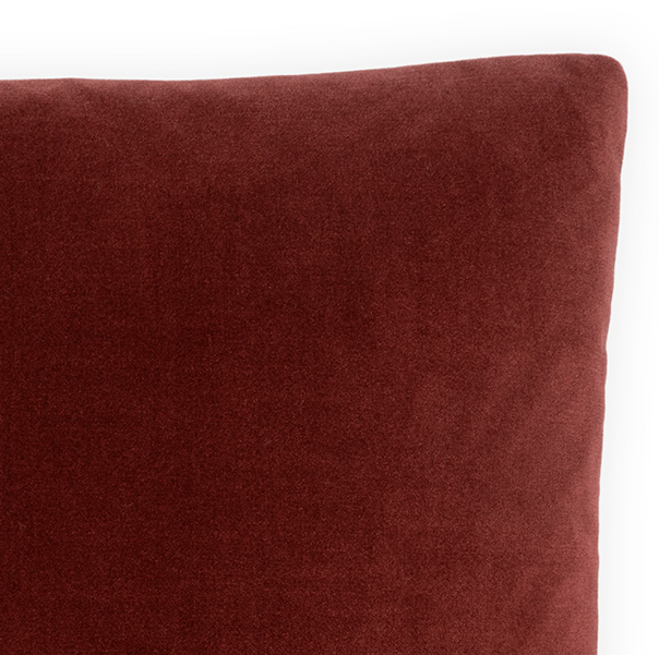 Deveraux Box Lumbar Pillow, Red Pepper - 13 Hub Lane   |  Velvet Lumbars