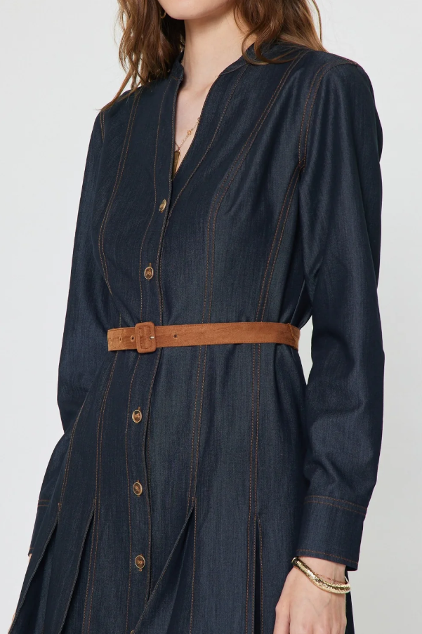 Belted Mini Shirtdress