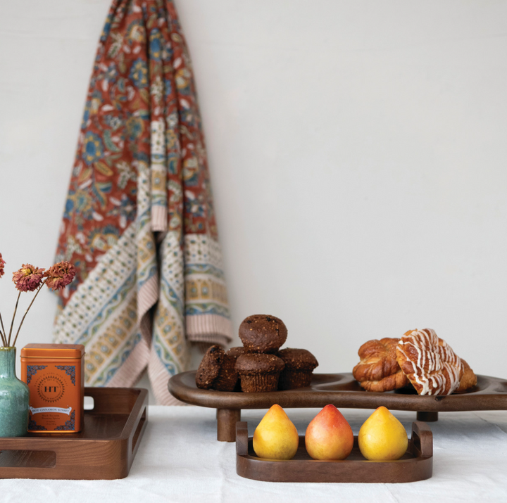 Mango Wood Sectioned Organic Serving Tray