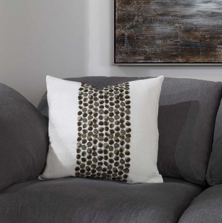 Fig Leaf Pillow - 13 Hub Lane   |  Embroidered Pillows