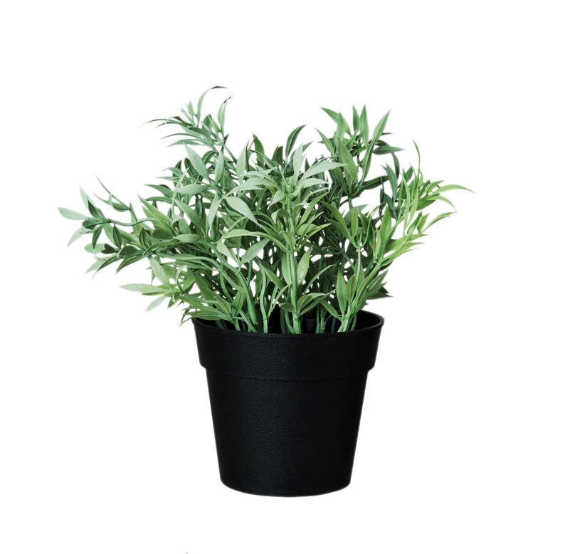 Faux Herbs in Plastic Pot