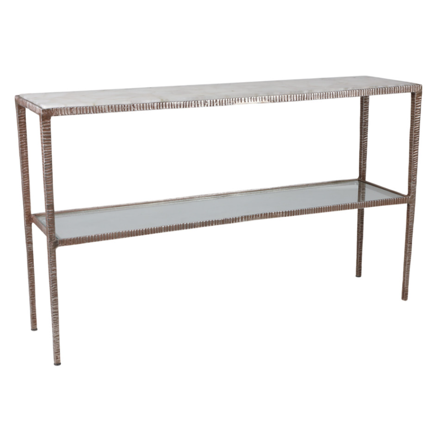 54" Cavalier Quartz Top Console Table - 13 Hub Lane   |  Console Tables