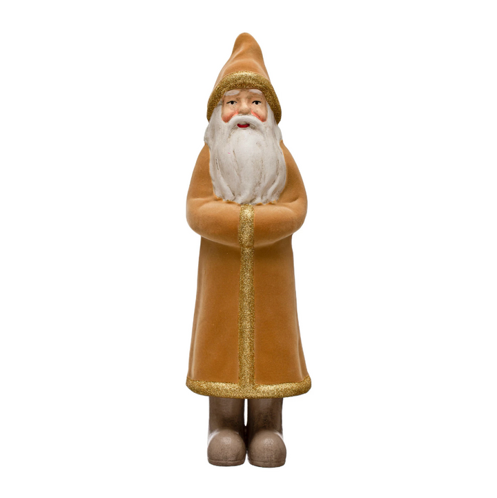 Flocked Glitter Santa