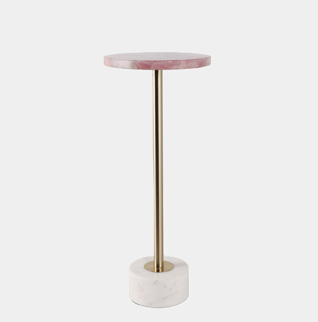 Duncan Pink Quartz Accent Table - 13 Hub Lane   |  